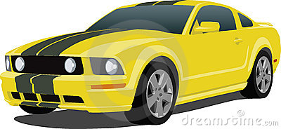 Yellow Mustang Cliparts
