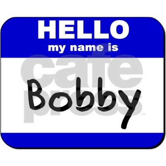 Hello my name is bobby Tile Coaster