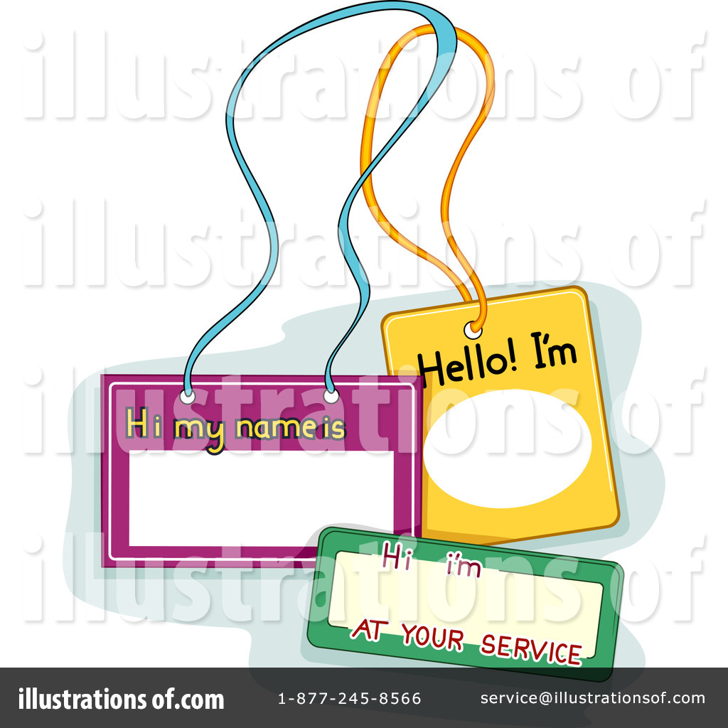 Name tags clipart.