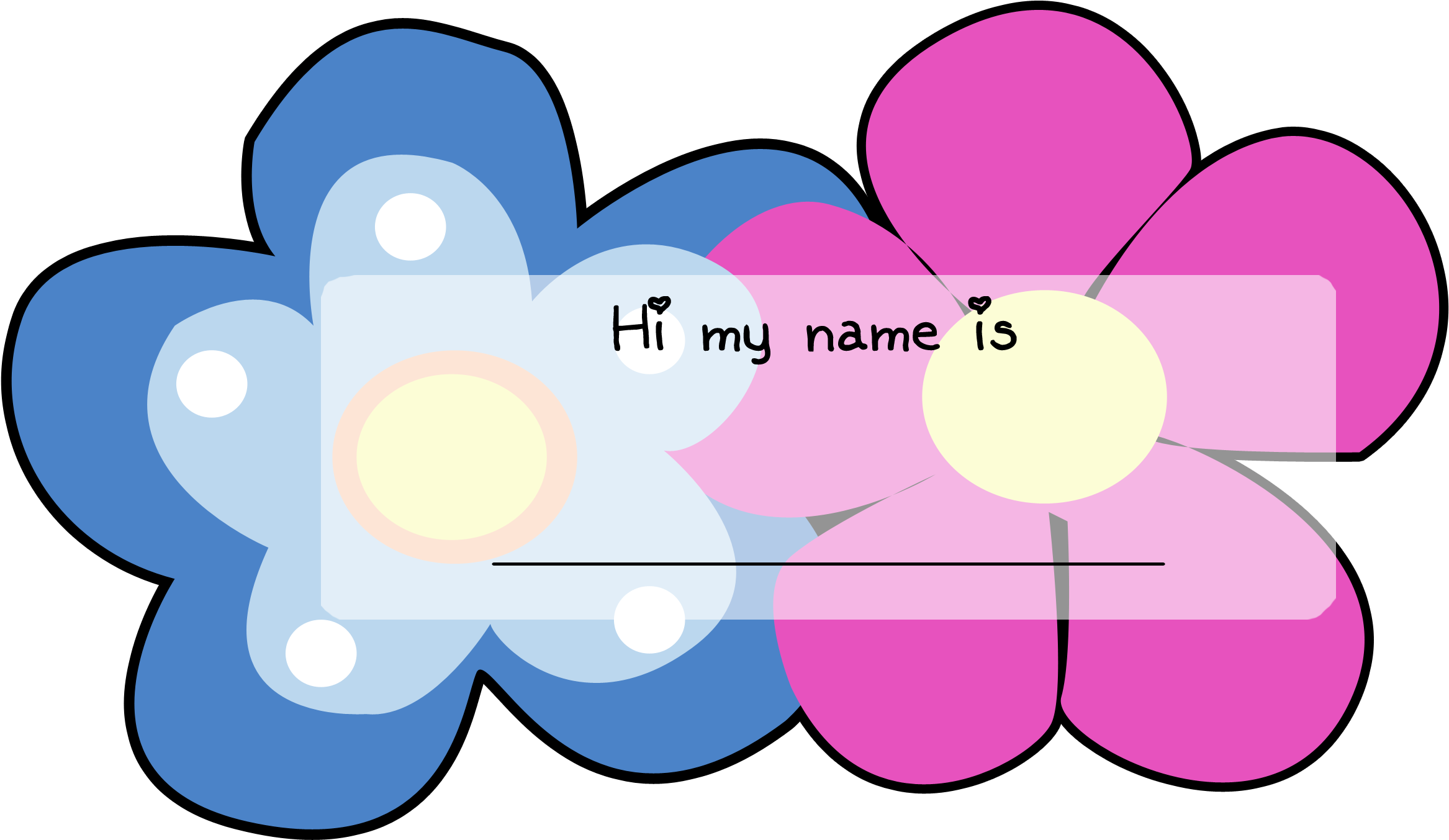 Flower Name Tag Design