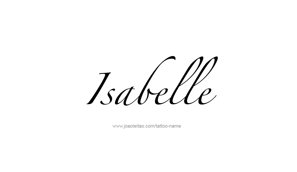 Isabelle name tattoo.