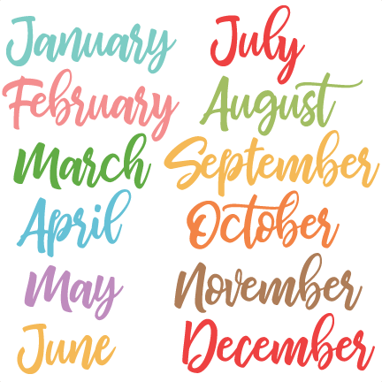 Month Of October Name Clipart Png Images