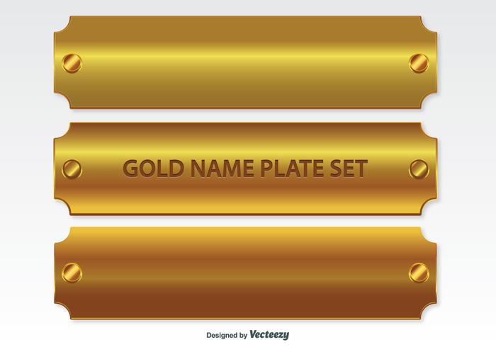 Golden Name Plates Set