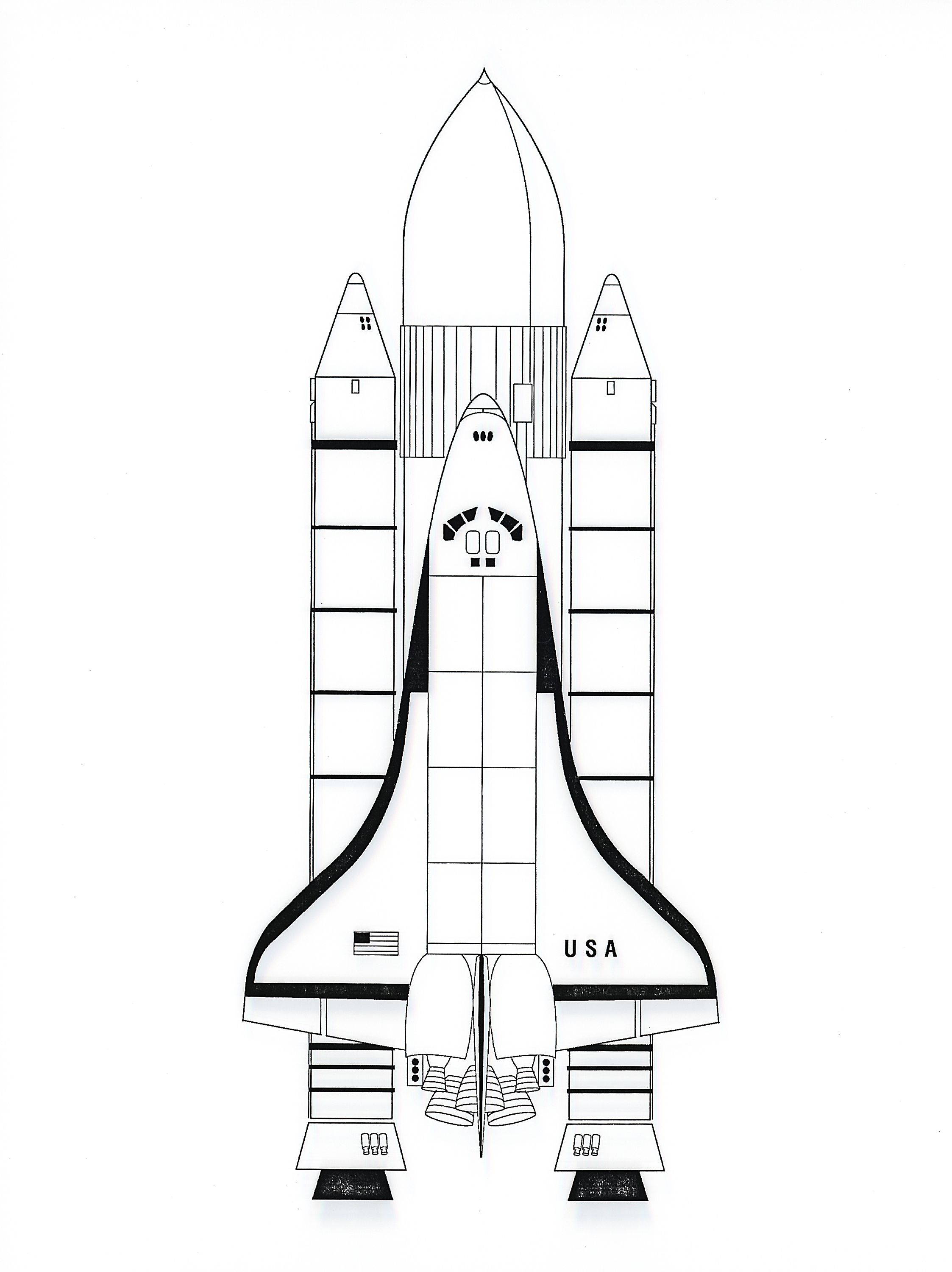 NASA Space Rocket Drawings