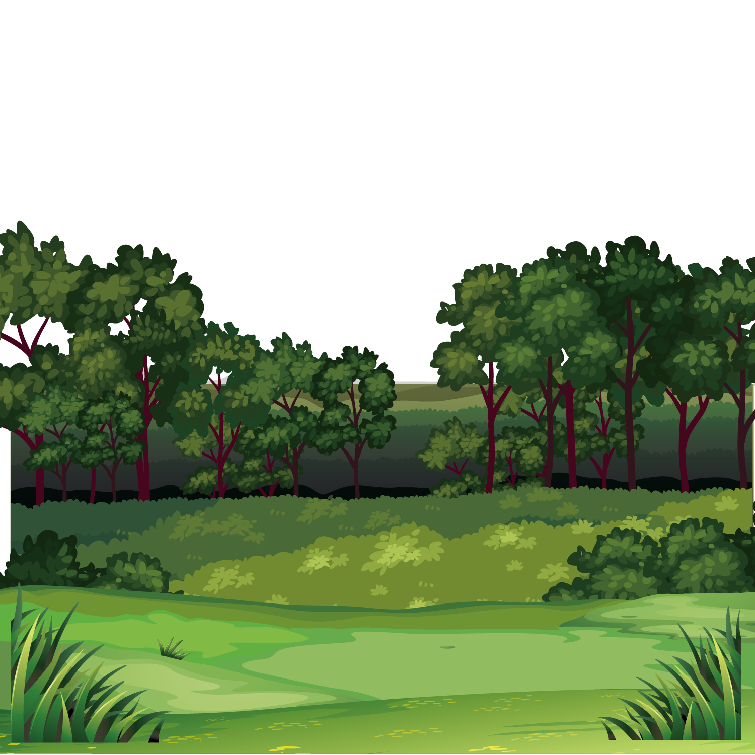 Cartoon Forest Background Png Free Jungle Path Cliparts Download
