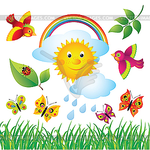 Spring nature vector.