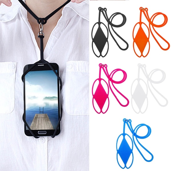 Universal Silicone Cell Phone lanyard cuello Holder Case Cover Phone Neck  Strap Necklace Sling For Smartphone Above lanyard