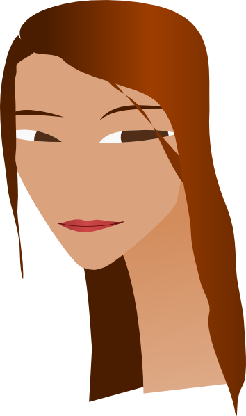 Woman S Face With Long Neck Clip Art at Clker