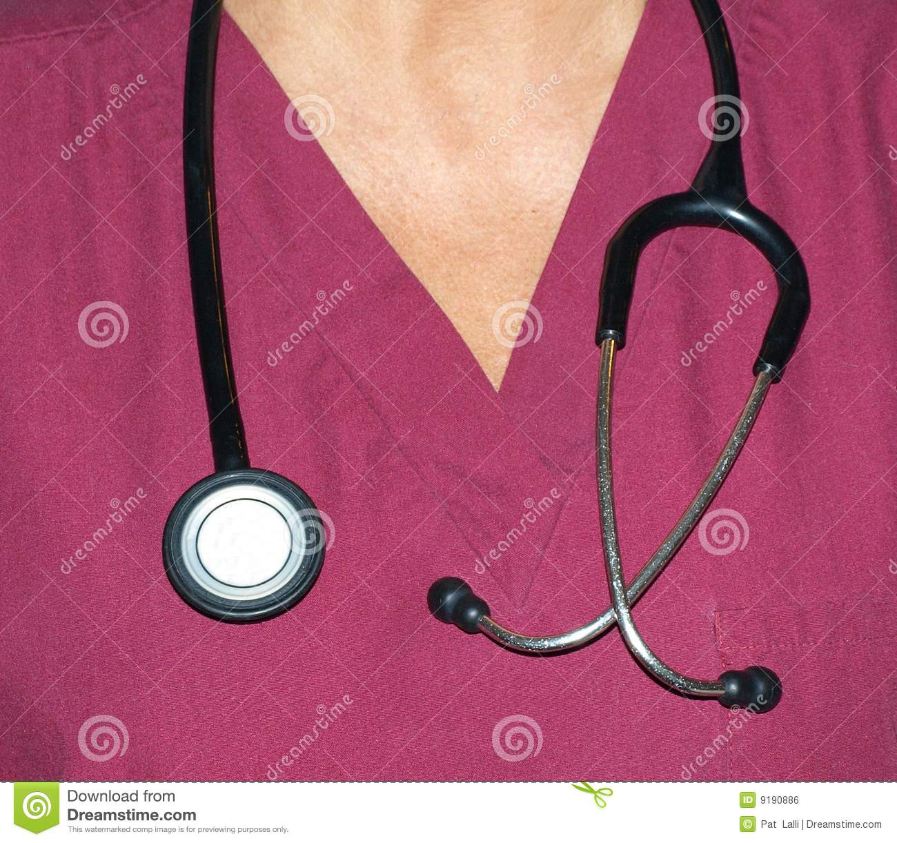 Stethoscope around neck clipart