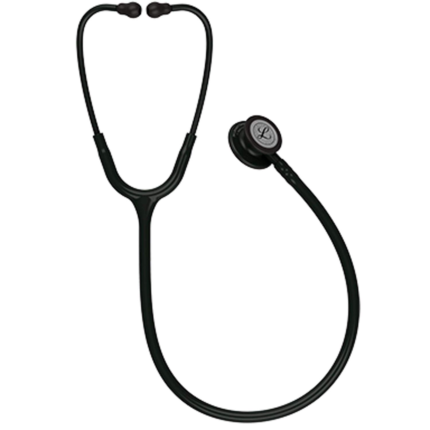 3M Littmann Classic III Monitoring Stethoscope, Black Edition Chestpiece,  Black Tube,