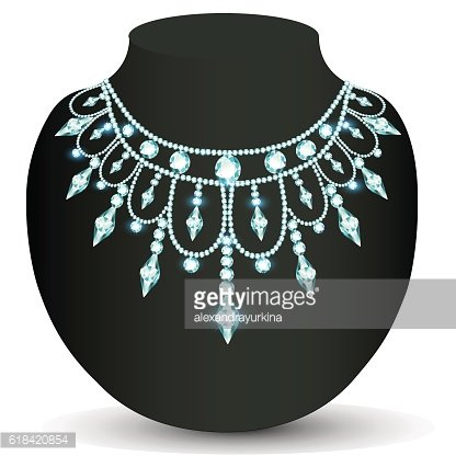 Illustration womans necklace.