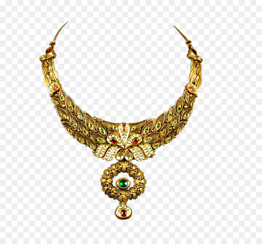 Gold necklace clipart.