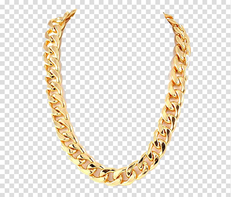Chain gold necklace.