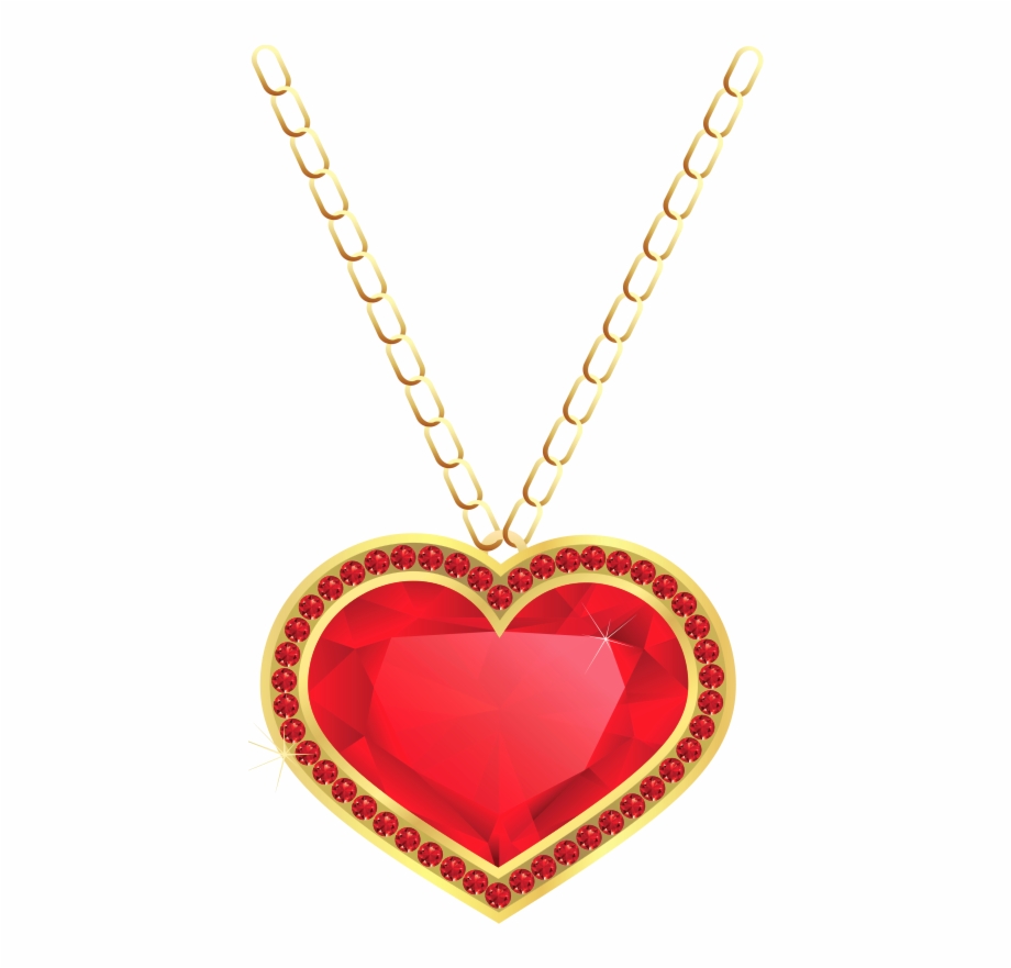 necklace clipart heart