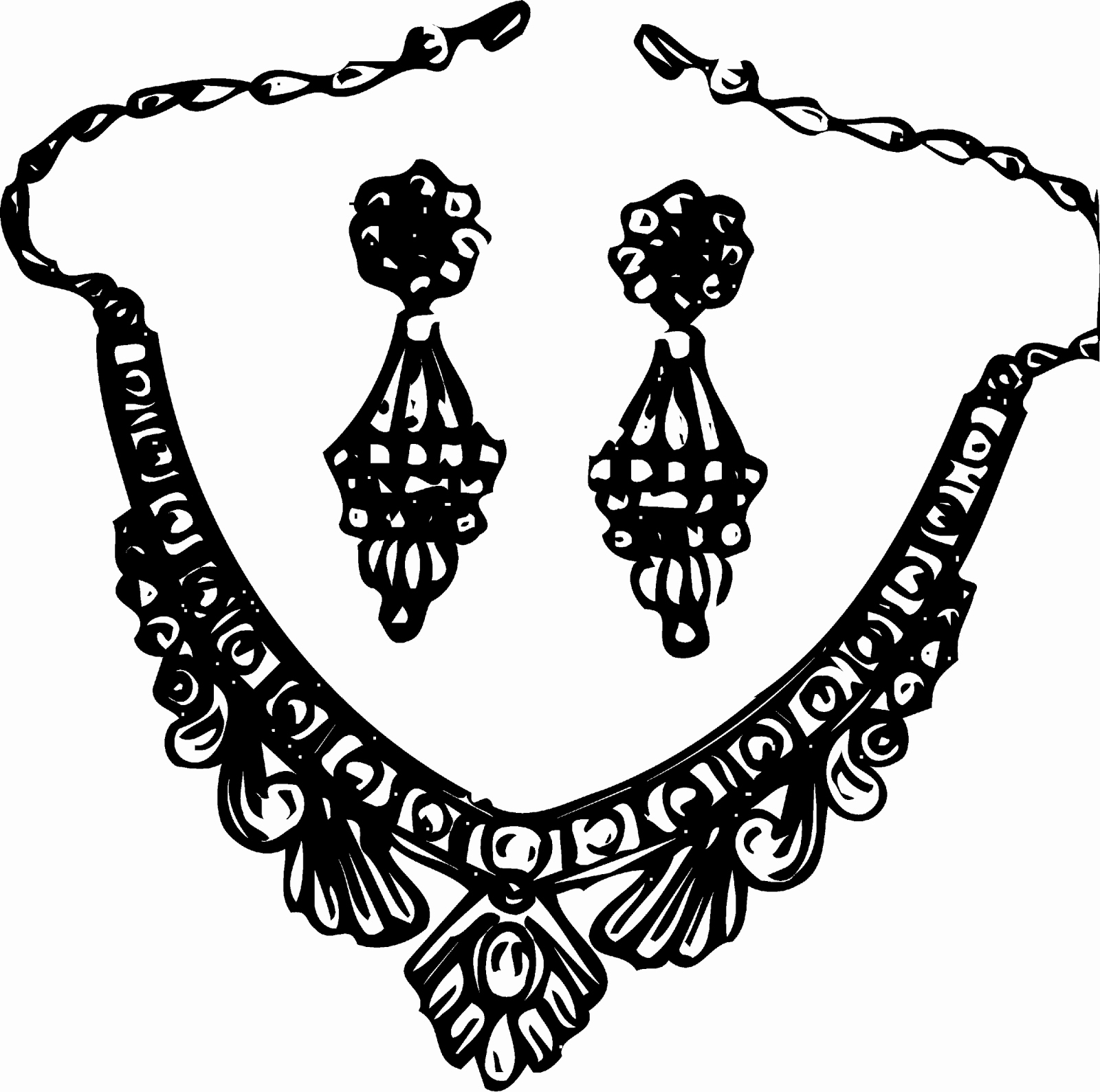 Necklace black and.