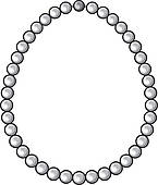 Necklace clipart black and white