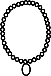 Necklace Outline PNG, SVG Clip art for Web