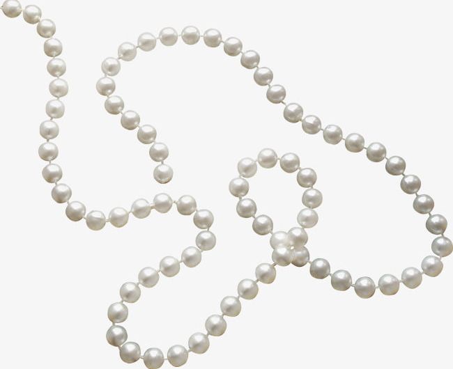 White pearl necklace.
