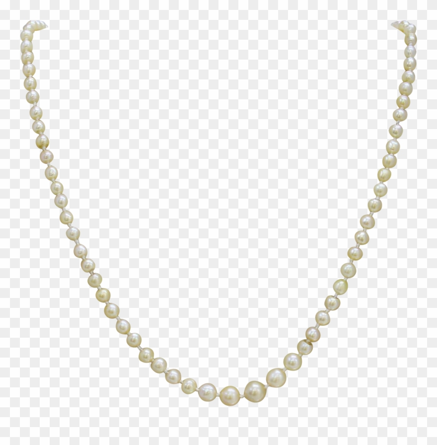 Strand pearls necklace.