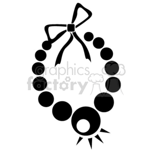Pearl necklace clipart