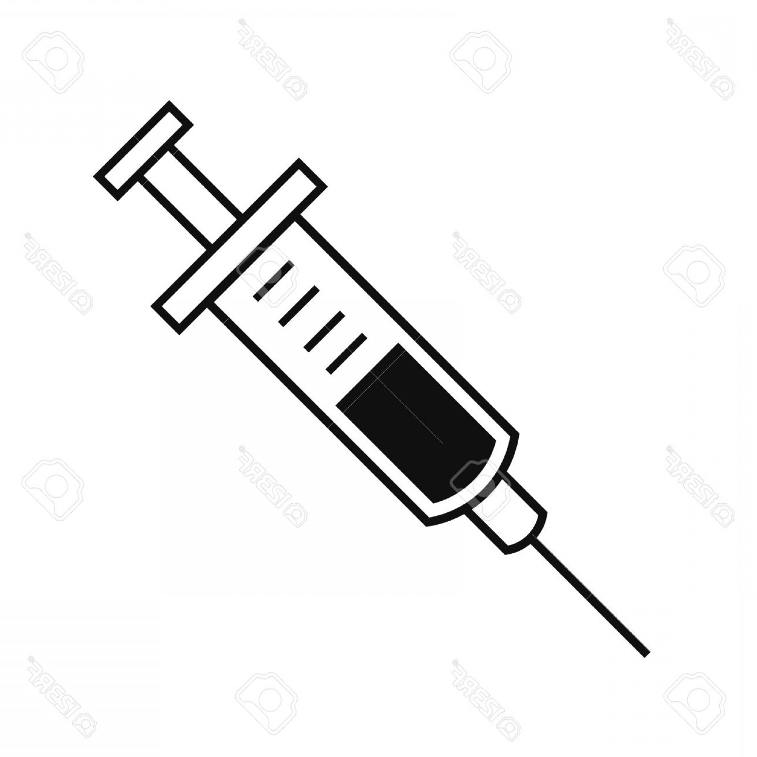 Syringe and needle.