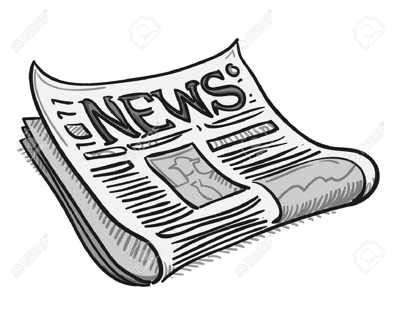 Newspaper front page clipart