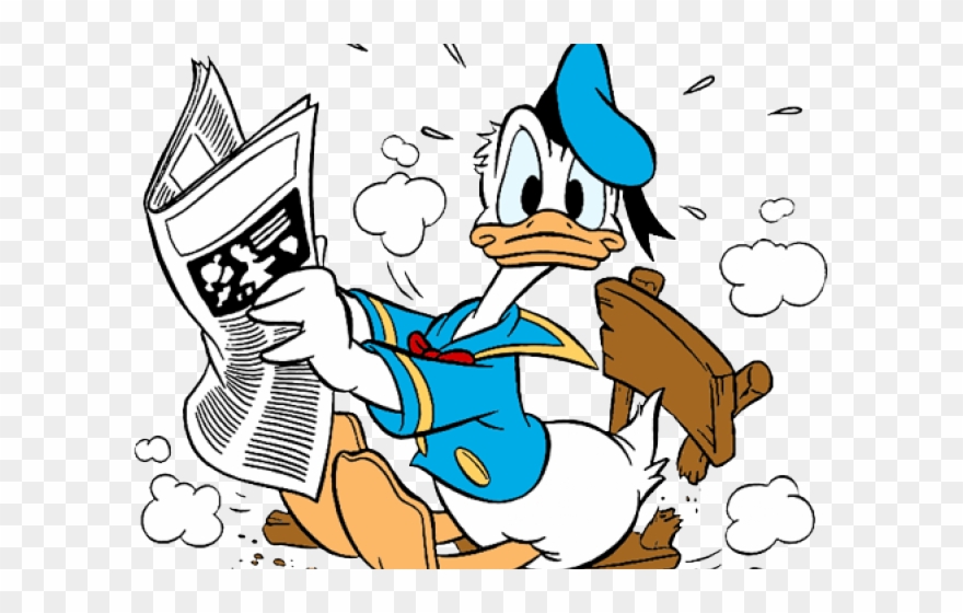 Donald Duck Clipart Reading
