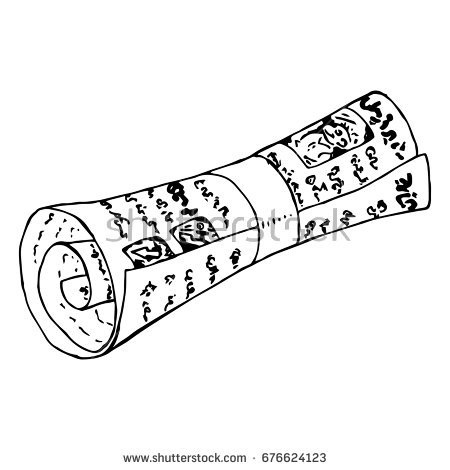 newspaper clipart rolled