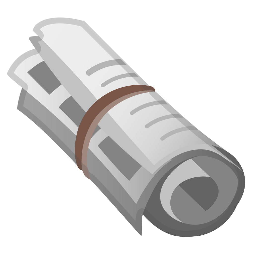 Newspaper clipart rolled up, Newspaper rolled up Transparent