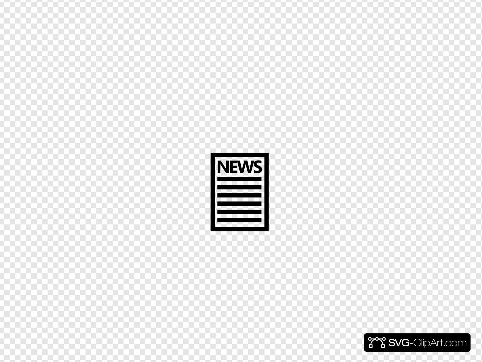 Simple Newspaper Clip art, Icon and SVG