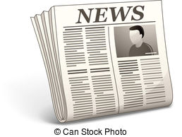 Newspaper symbol Vector Clipart EPS Images