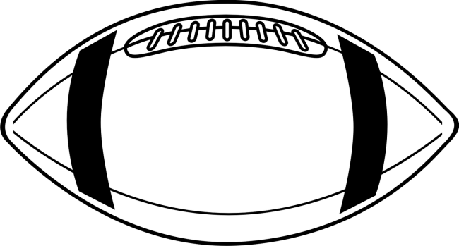 Football black and white football clipart free