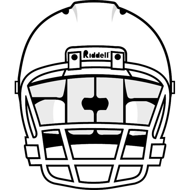 Helmet football outline.