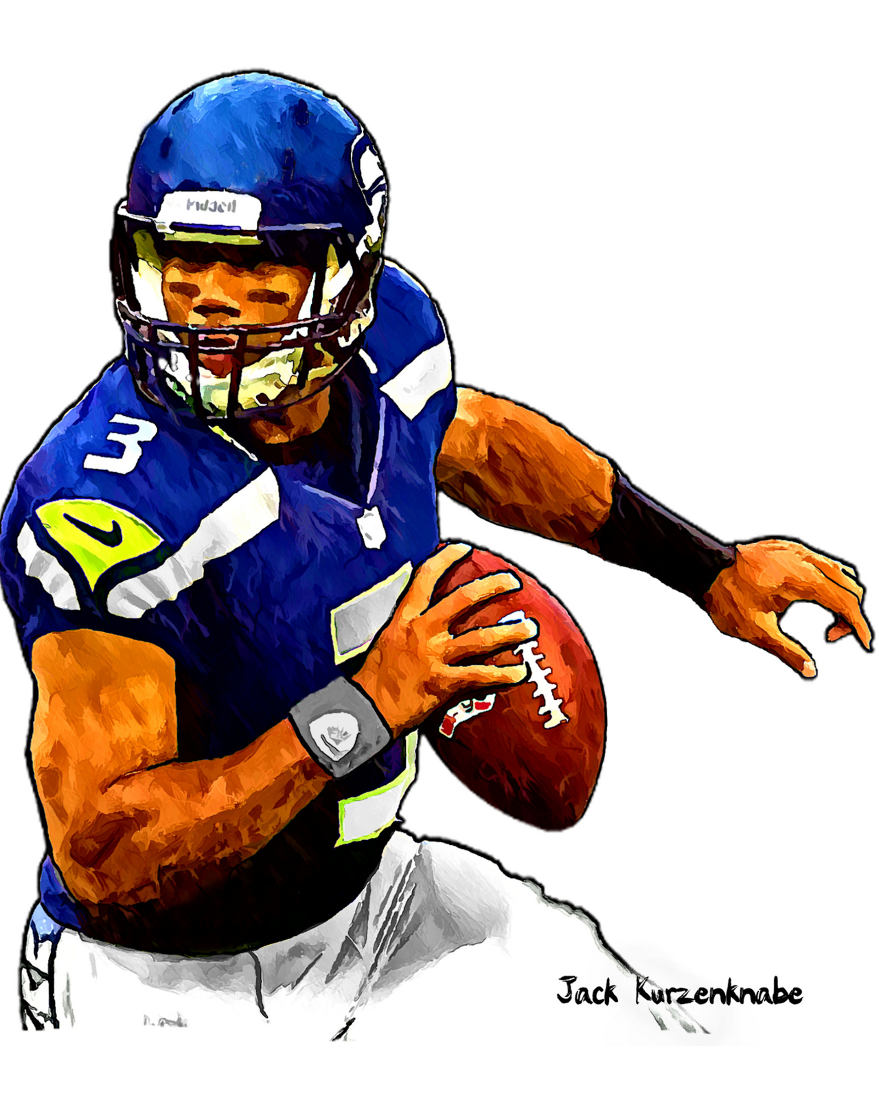 Realistic Football Player Drawing at PaintingValley