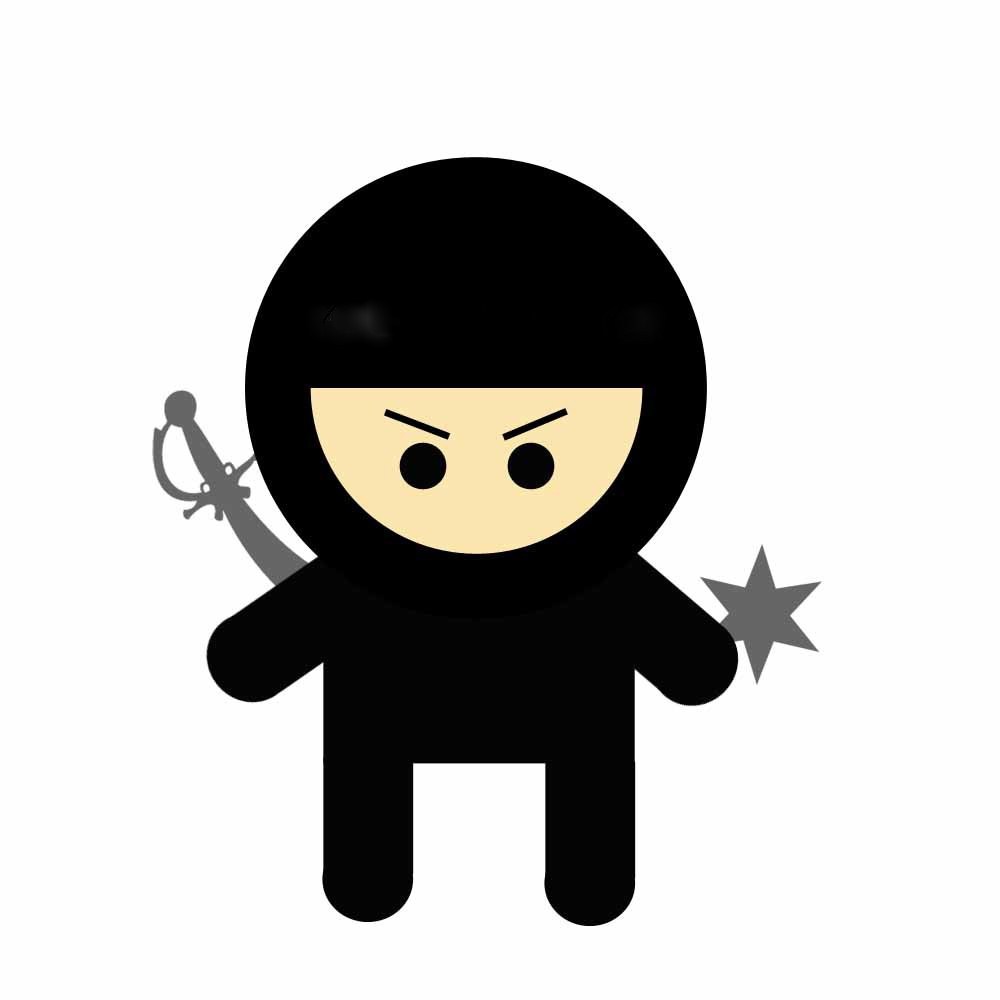 Cute ninja clipart.