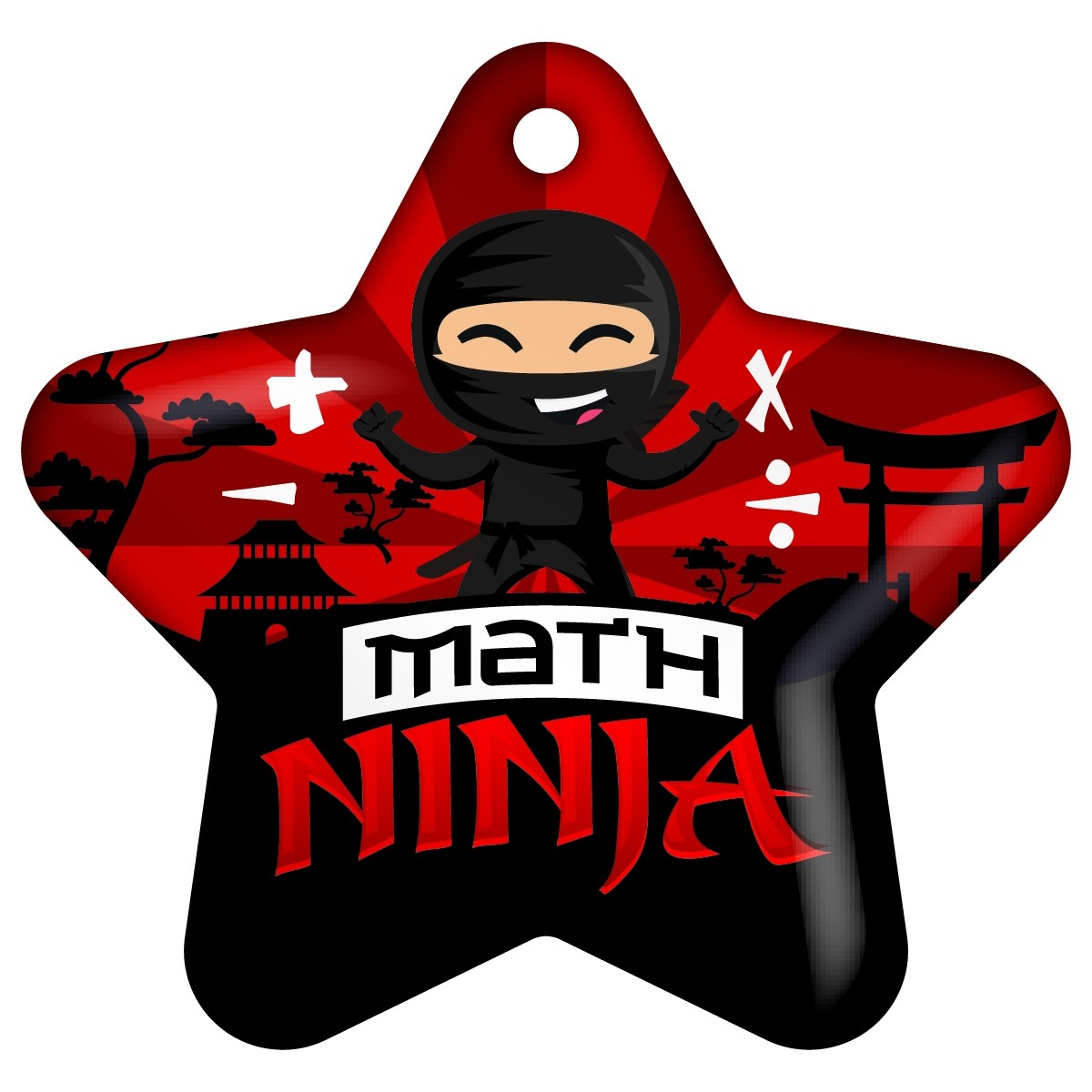 Math Ninja Star Brag Tags