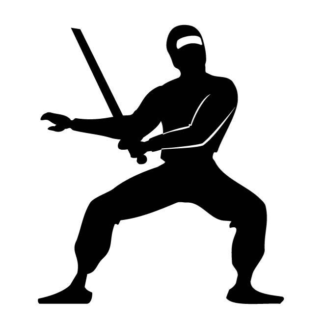 Ninja outline image.