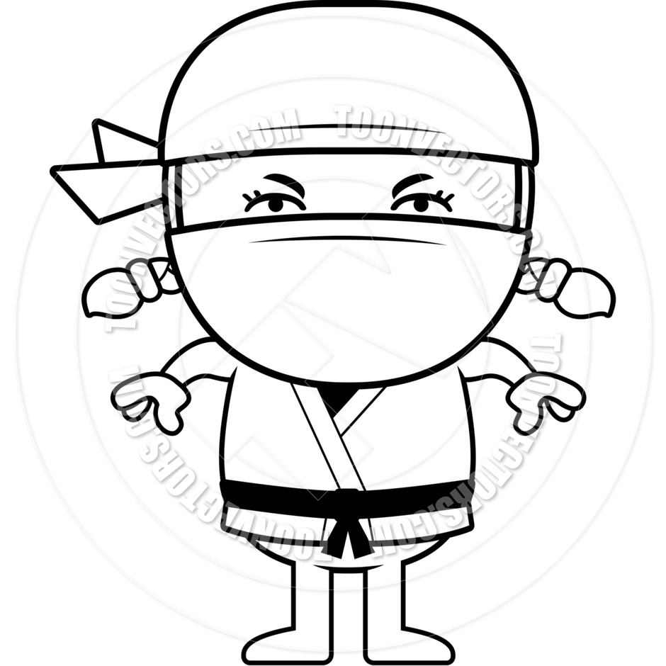 Girl ninja clipart.