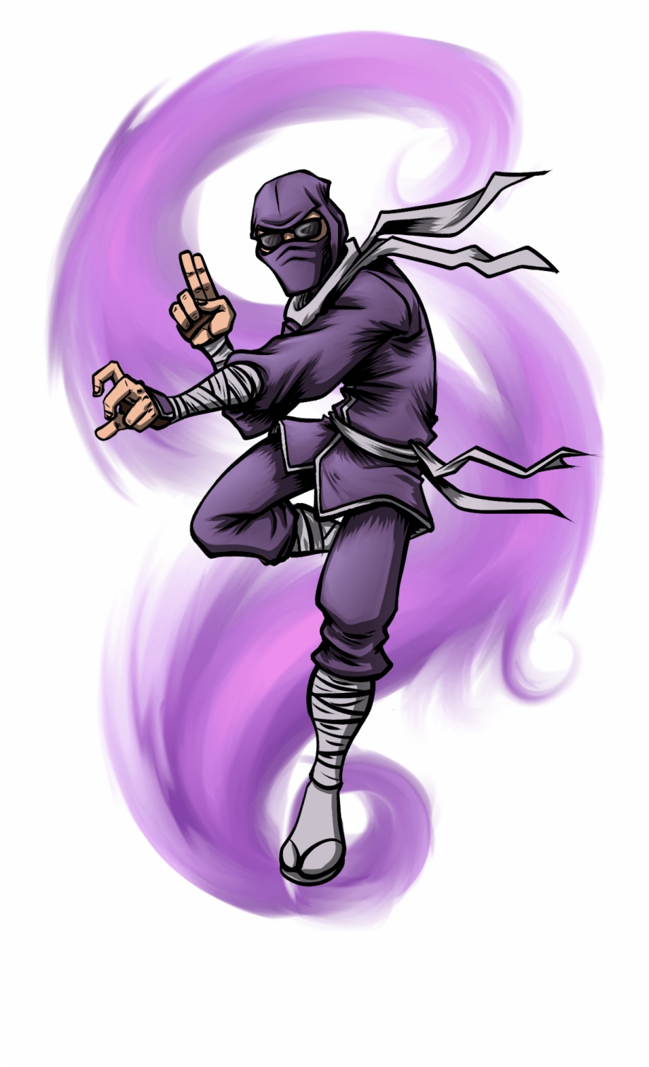 Purple ninja transparent.