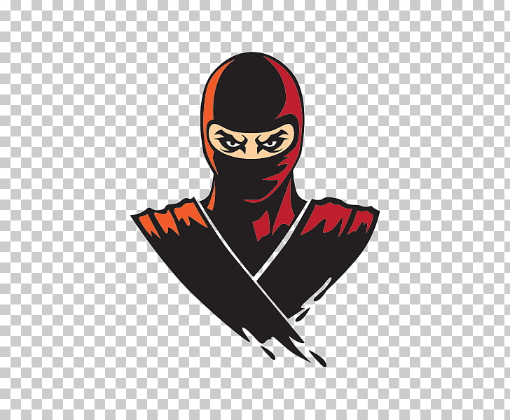 Ninja Mascot, Ninja, red and brown ninja illustration PNG