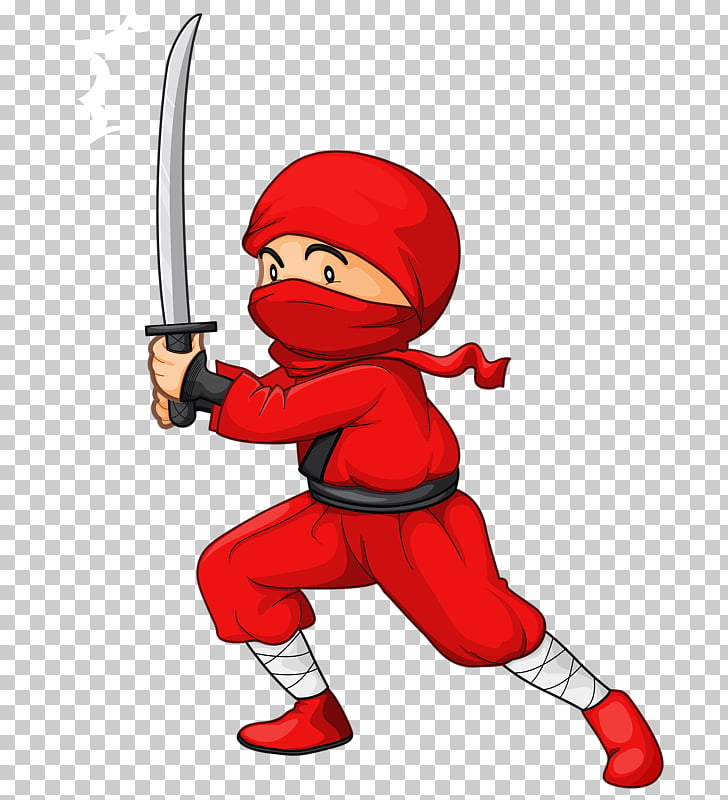 Ninja Cartoon Drawing Illustration, Masked Samurai PNG