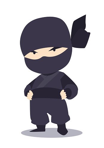 Japanese ninja vector.