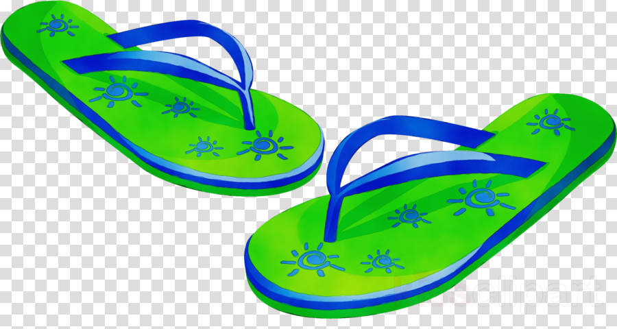 Flipflops footwear green.