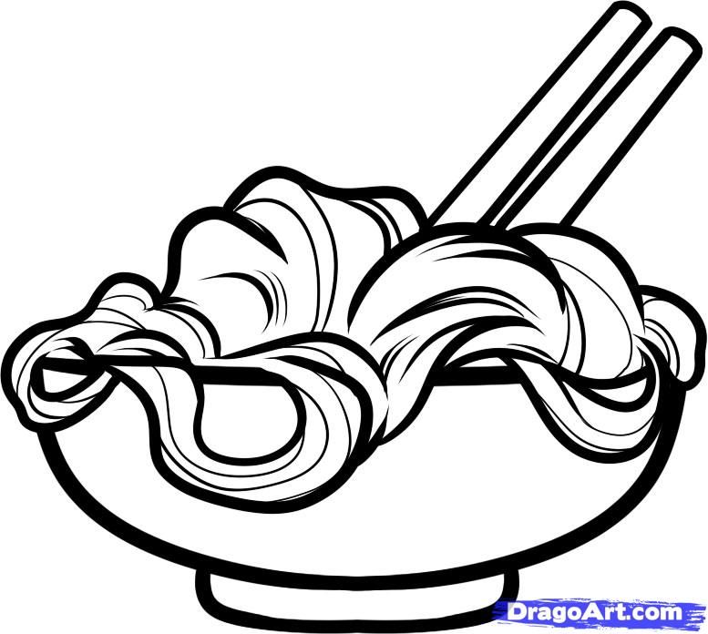 Noodle bowl clipart.
