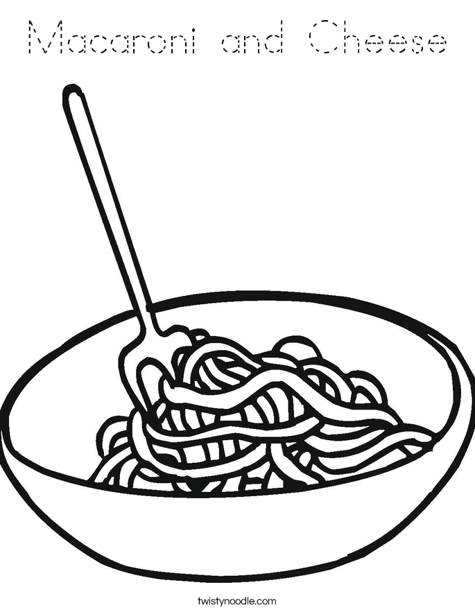 Spaghetti Clipart Black And White