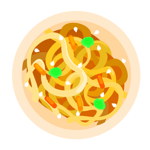 Transparent noodle food.