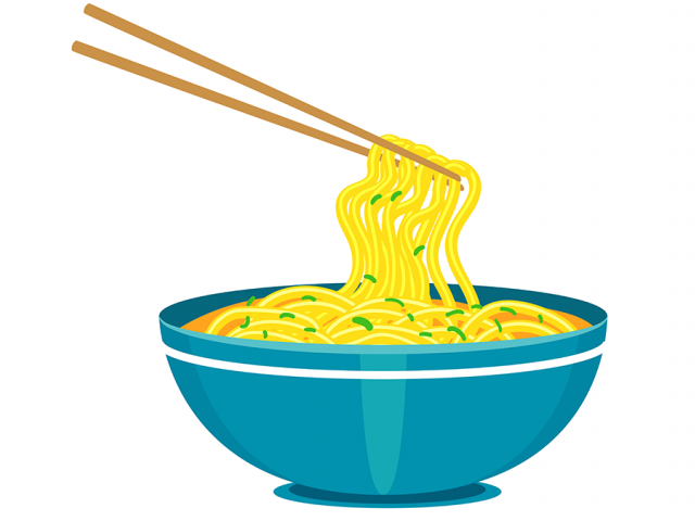 Noodle clipart yellow.