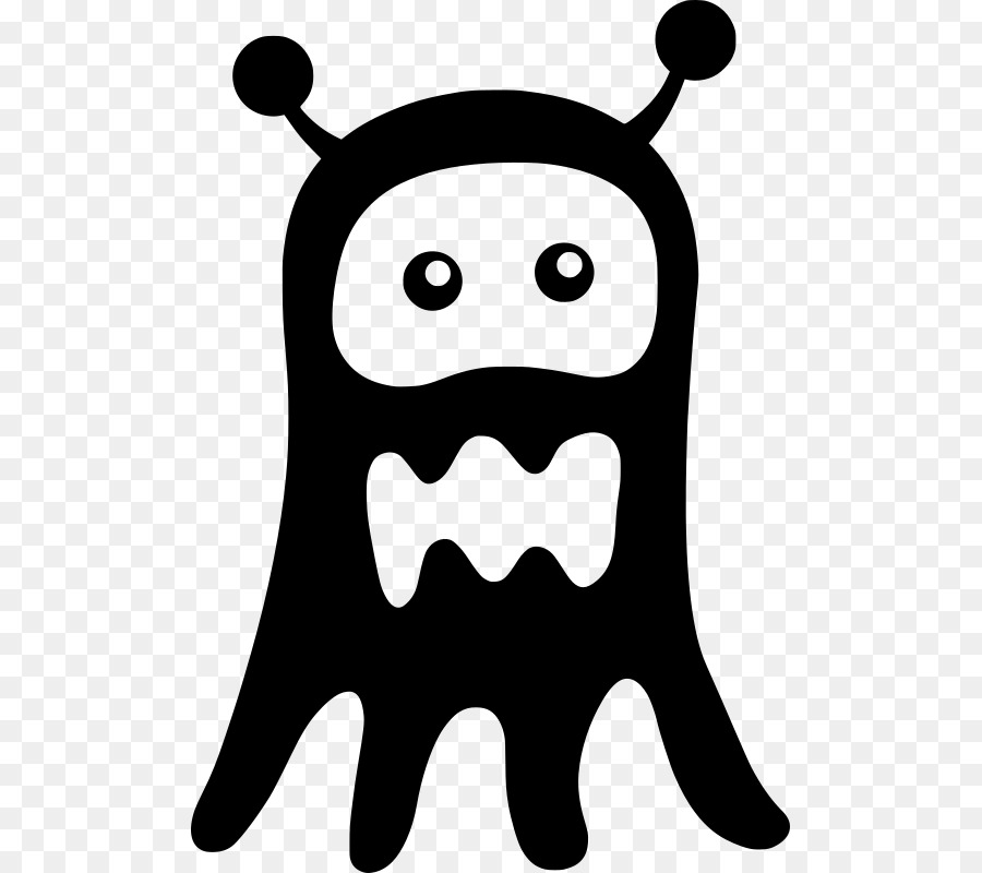 nose black and white clipart monster