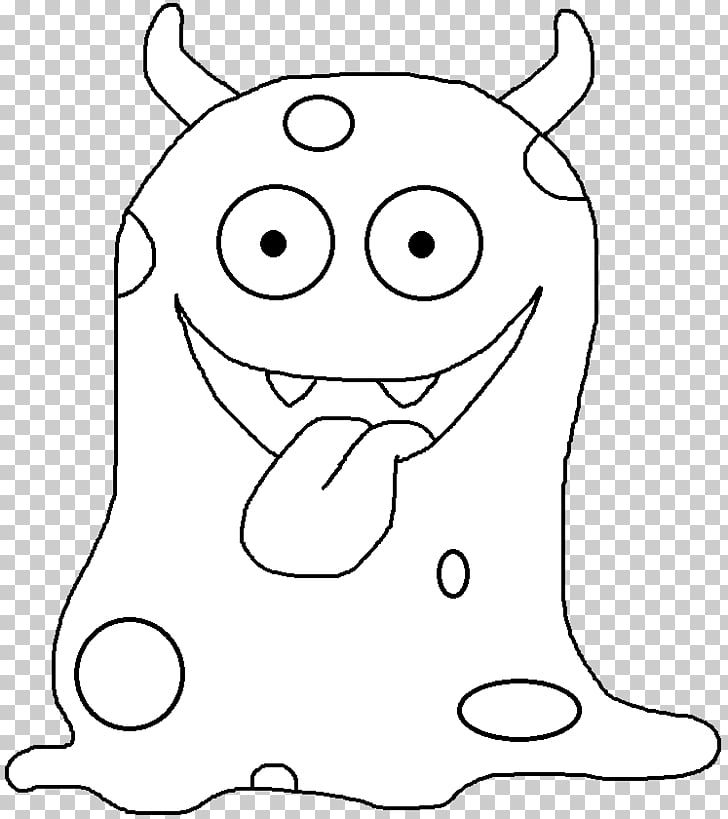 nose black and white clipart monster