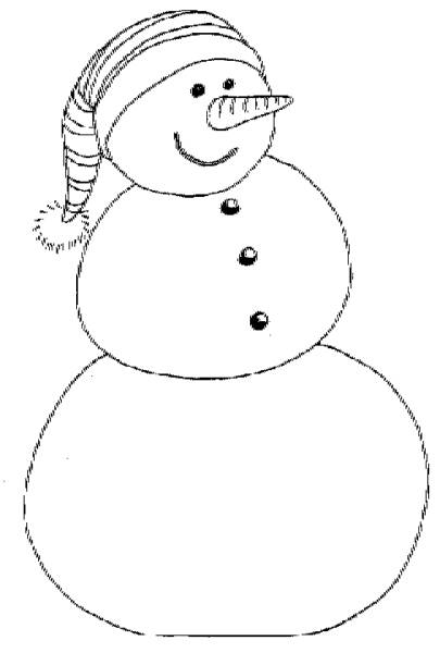 Snowman black and white photos of christmas snowman outline